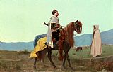 Gustave Clarence Rodolphe Boulanger Canvas Paintings - An Arab Horseman